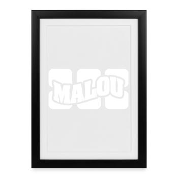 Malou as a given name - Framed poster (27 × 37 cm) - black - Front