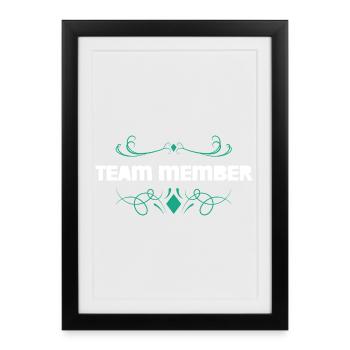Team Member Ornament Design - Framed poster (27 × 37 cm) - black - Front