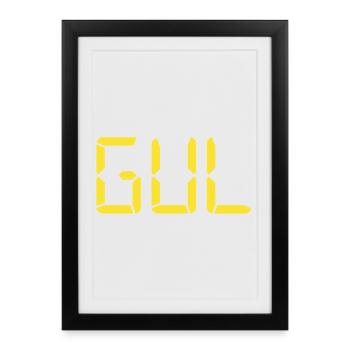 Yellow - LCD - Framed poster (27 × 37 cm) - black - Front