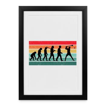 Joueur de hurling Entraîneur Équipe Drôle Cadeau des Hurlers - Affiche encadrée (27 × 37 cm) - noir - Devant