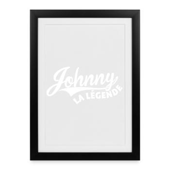 Johnny la légende - Affiche encadrée (27 × 37 cm) - noir - Devant