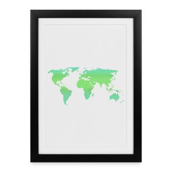 Green World - Framed poster (27 × 37 cm) - black - Front
