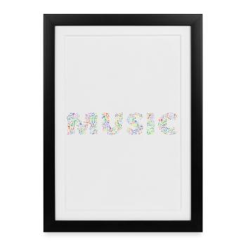 music - Framed poster (27 × 37 cm) - black - Front