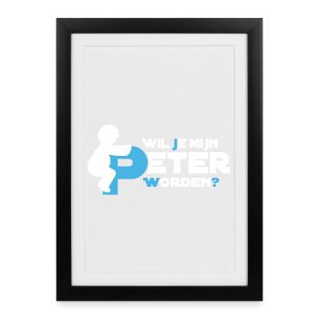 Figure ludique Typographie - Affiche encadrée (27 × 37 cm) - noir - Devant