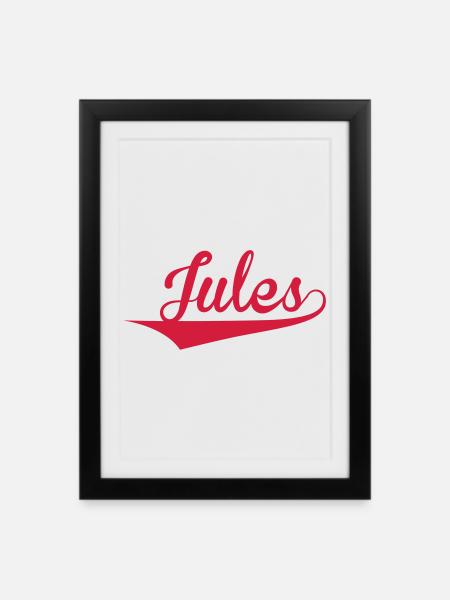 Jules - Framed poster (27 × 37 cm) - black
