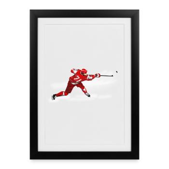 Hockey - Framed poster (27 × 37 cm) - black - Front