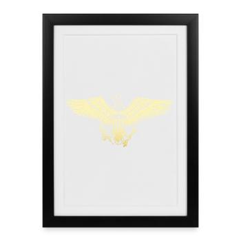 USA aigle armoiries - Affiche encadrée (27 × 37 cm) - noir - Devant