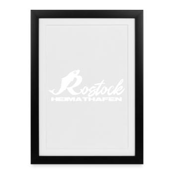 Rostock Heimathafen - Gerahmtes Poster (27 × 37 cm) - Schwarz - Vorne