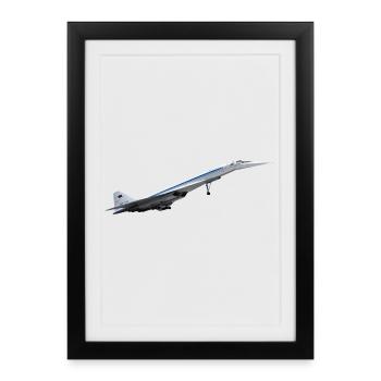 Tu-144 - Gerahmtes Poster (27 × 37 cm) - Schwarz - Vorne