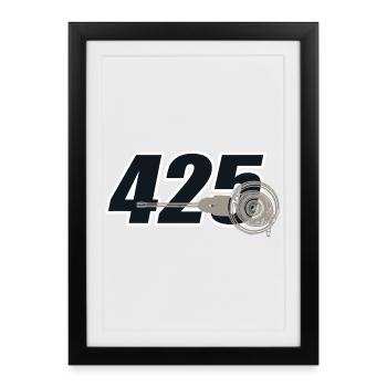 425 German Motorcycle AWO DDR - Framed poster (27 × 37 cm) - black - Front