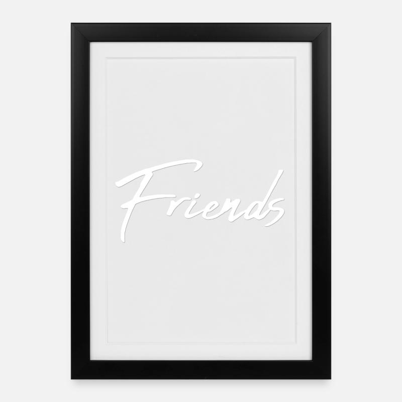 copains - Affiche encadrée (27 × 37 cm) - noir