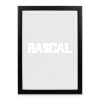 Rascál Bold Vintage Logo Design - Framed poster (27 × 37 cm) - black - Front