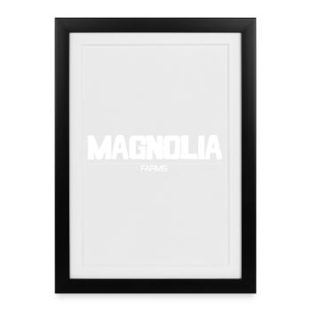 Fermes de magnolia - Affiche encadrée (27 × 37 cm) - noir - Devant