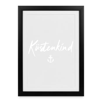 Küstenkind - Gerahmtes Poster (27 × 37 cm) - Schwarz - Vorne