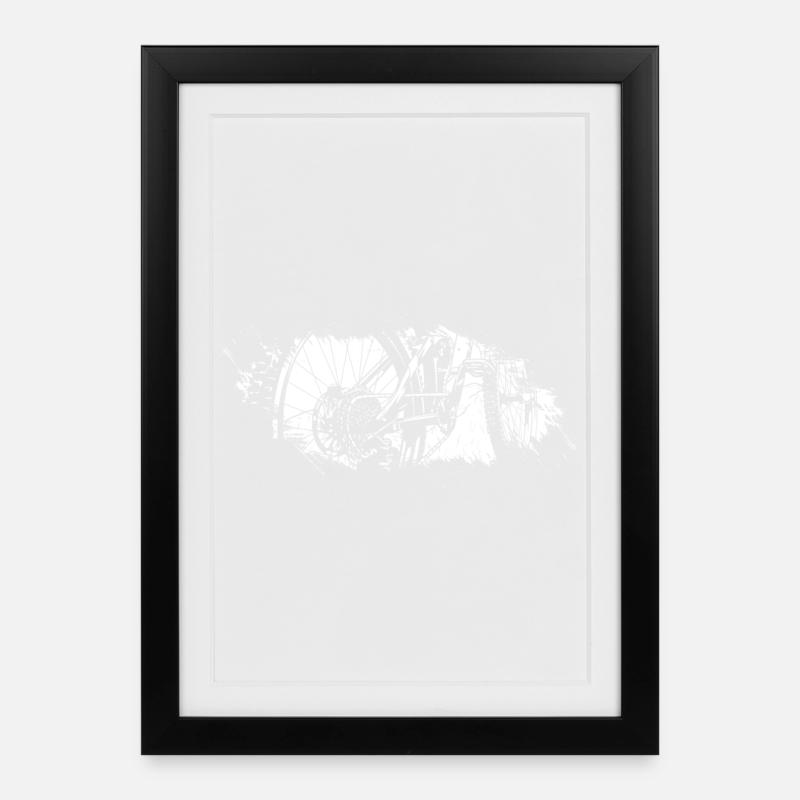 Zahnräder in Bewegung - Gerahmtes Poster (27 × 37 cm) - Schwarz
