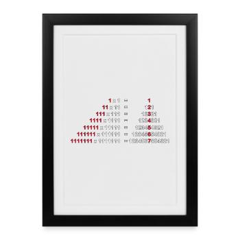PAYEZ PALINDROME 1x1 HIGH TWO GIFT 1^2 - Affiche encadrée (27 × 37 cm) - noir - Devant