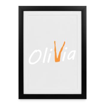 Olivia Bein - Affiche encadrée (27 × 37 cm) - noir - Devant