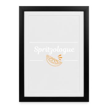 Spritzologue - Affiche encadrée (27 × 37 cm) - noir - Devant