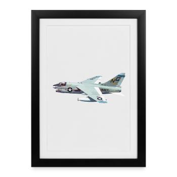 A-7 Corsair II - Affiche encadrée (27 × 37 cm) - noir - Devant