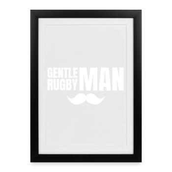 rugby, rugbyman, rugby sport, rugby humour - Framed poster (27 × 37 cm) - black - Front
