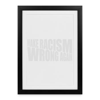 make racism wrong again - Framed poster (27 × 37 cm) - black - Front