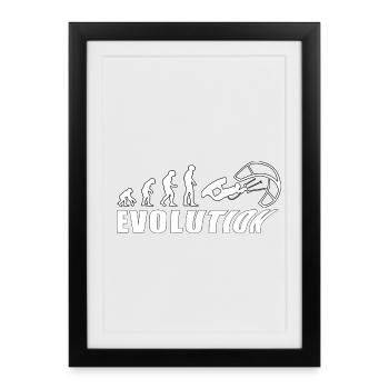 EVOLUTION KITESURF Sea Cadeau de Noël - Affiche encadrée (27 × 37 cm) - noir - Devant