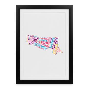 t-shirt tin bota Emilia Romagna cadeau t-shirt - Affiche encadrée (27 × 37 cm) - noir - Devant