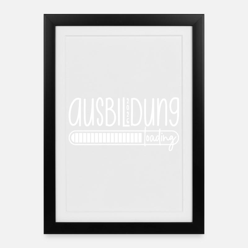 Ausbildung 2026 loading - Azubi - Auszubildender - Gerahmtes Poster (27 × 37 cm) - Schwarz