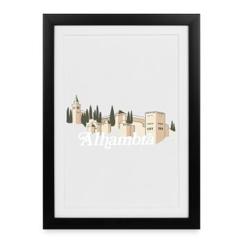 Alhambra (dark) - Framed poster (27 × 37 cm) - black - Front
