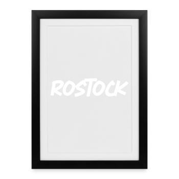 Rostock - Gerahmtes Poster (27 × 37 cm) - Schwarz - Vorne