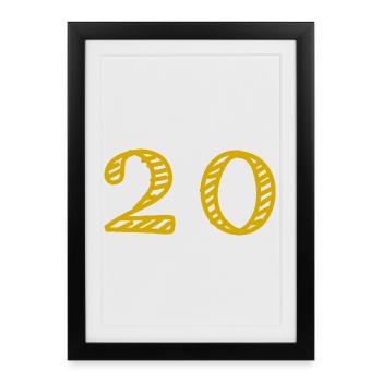 20. 20 YEARS. 20th ANNIVERSARY. 20TH ANNIVERSARY. - Framed poster (27 × 37 cm) - black - Front