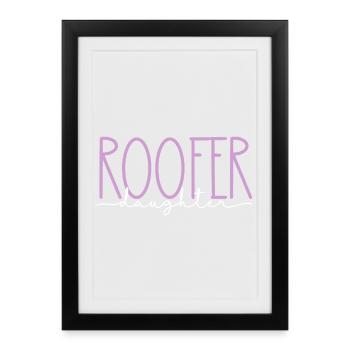 Couvreur Fille Fière Cadeau Mignon - Affiche encadrée (27 × 37 cm) - noir - Devant