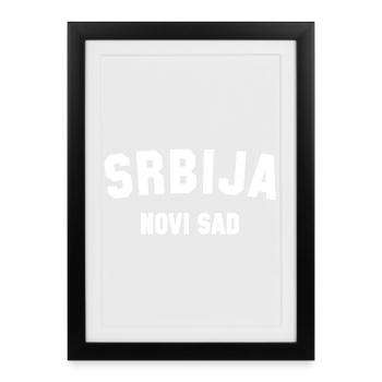 NOVI SAD Serbia Serbien - Framed poster (27 × 37 cm) - black - Front
