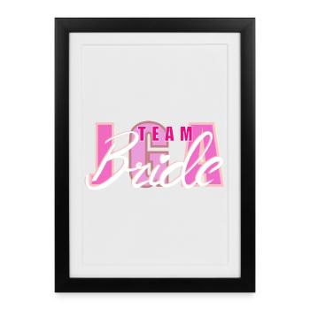 Team Bride Heart Logo Design - Framed poster (27 × 37 cm) - black - Front