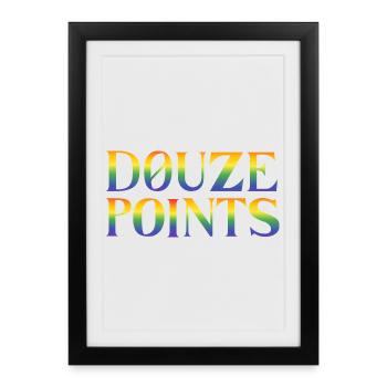 Concours Eurovision de la chanson Douze Points - Affiche encadrée (27 × 37 cm) - noir - Devant