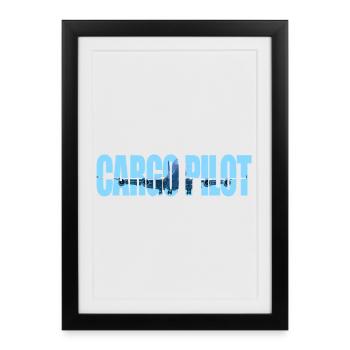 Cargo pilot - Framed poster (27 × 37 cm) - black - Front