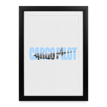 Pilote cargo C-133 - Affiche encadrée (27 × 37 cm) - noir - Devant