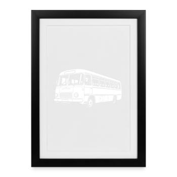 Bus Kultkraft - Framed poster (27 × 37 cm) - black - Front