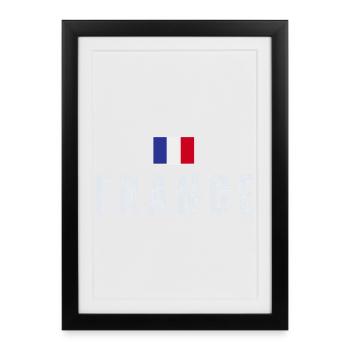 Flag of France, French pride - Framed poster (27 × 37 cm) - black - Front