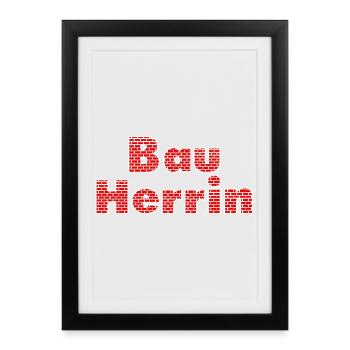 Brick wall client - Framed poster (27 × 37 cm) - black - Front