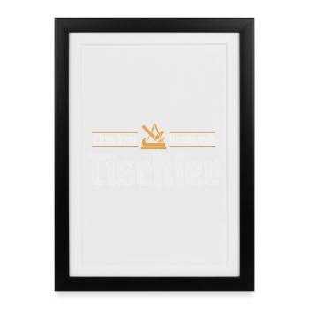 Tischler Handwerk Zunftzeichen Zunft Handwerker - Gerahmtes Poster (27 × 37 cm) - Schwarz - Vorne