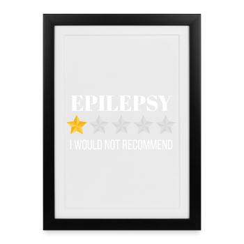 Motif Blueprint vibrant sur coton biologique - Affiche encadrée (27 × 37 cm) - noir - Devant