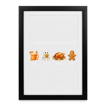 Les mois de Ber sont mes mois préférés - Affiche encadrée (27 × 37 cm) - noir - Devant