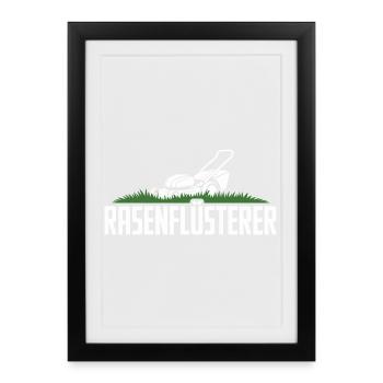 Lawn Whisperer Garden Lawn Mower Lawn Whisperer - Framed poster (27 × 37 cm) - black - Front
