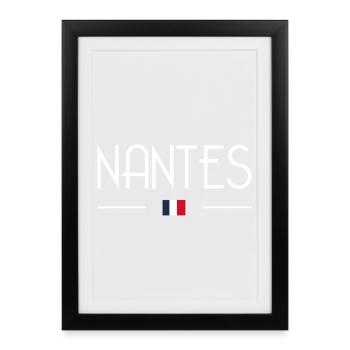 Nantes - Affiche encadrée (27 × 37 cm) - noir - Devant