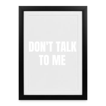 Don't Talk To Me Introvert Saying Funny - Framed poster (27 × 37 cm) - black - Front