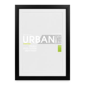 Urban City 1986 graphic text - Framed poster (27 × 37 cm) - black - Front