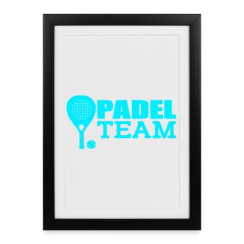 Padel - Affiche encadrée (27 × 37 cm) - noir - Devant