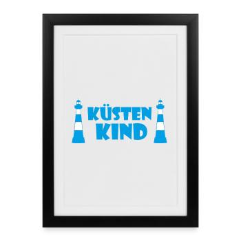 Enfant côtier - Affiche encadrée (27 × 37 cm) - noir - Devant