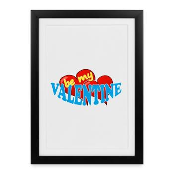 Valentine - Affiche encadrée (27 × 37 cm) - noir - Devant